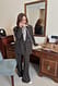 Brown Stripe Oversize-Zweireiher-Blazer mit Fischgrätmuster