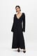 Black Maxikleid mit tiefem V-Ausschnitt