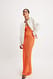 Orange Strick-Maxikleid im Used Look