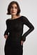 Black Oberteil mit Rundhalsausschnitt im Distressed-Look