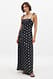 Print Maxikleid mit Pünktchenmuster
