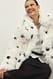 White/Black Dot Punktierte Kunstpelzjacke