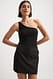 Black Drapiertes Mesh-Oberteil