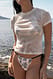 Graphic Print Bikini-Höschen mit Kordelzug