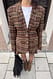 Checked kariierter Blazer mit markierter Taille