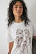 Black Flower Oversize-T-Shirt mit Stickerei und Rundhalsausschnitt