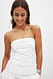 Blue Bandeau-Top mit Stickerei