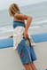 Blue Bestickte Bermuda-Shorts