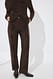 Dark Brown Twill-Hose mit Stickereidetails