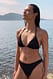 Black Bikini-Höschen mit Stickereidetail