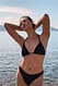Black Bikini-Oberteil mit Stickereidetail