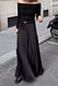 Offwhite Maxirock aus Satin mit mittelhoher Taille