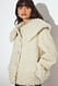 Offwhite Jacke aus Kunstfell