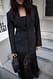 Black taillierter Hourglass-Blazer