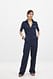 Navy taillierter Jumpsuit