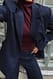 Blue taillierter Longline-Blazer