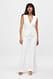 White Schlaghose mit mittlerer Taille