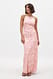 Light Pink Maxikleid mit Blumenmuster