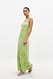 Offwhite Maxikleid mit Blumendruck