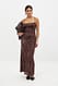 Offwhite Maxikleid mit Blumendruck