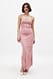 Offwhite Maxikleid mit Blumendruck