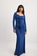 Blue Kleid mit Volantdetail