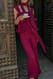 Hot Pink Hose mit Volant-Saum