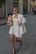 Offwhite Minikleid mit Blumen