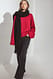 True Red Folded Sleeve Knitted Sweater
