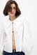 Off White Baumwollbluse mit Rüschenkragen