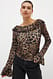 Leopard Print Rüschentop