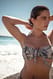 Black Bandeau-Bikini-Oberteil mit Schnürung vorne