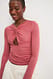 Dusty Pink Oberteil mit gedrehter Vorderseite