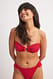 Red Geraffte Bikinihose