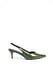 Green Glossy Slingback Pumps