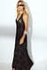 Taupe Neckholder-Burn-Out-Maxikleid