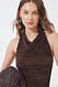 Dark Brown Neckholder-Drapiertop
