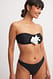 Black/Off White Hochgeschnittenes Bikinihöschen