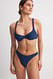 Navy Bikini-Höschen mit hohem Beinausschnitt