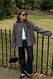 Dark Grey kurzer Mantel mit hohem Kragen