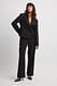 Black Anzughose mit hoher Taille