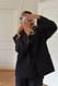 Navy Stripe Gestreifter Oversize-Blazer