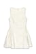 Cream Jacquard-Minikleid mit Pailletten, Rüschen und Taillenraffung