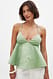 Green Jacquard-Peplum-Top