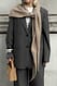 Brown Oversize-Blazer aus Melange