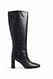Black Kniehohe Lederstiefel