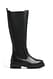 Black Kniehohe, elastische Lederstiefel