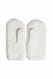 Offwhite Knitted Bouclé Look Mittens