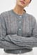 Offwhite Cable-Strickjacke