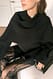 Taupe Strick-Cape-Cardigan